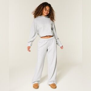 Hollister Light Gray Wide-Leg Pants